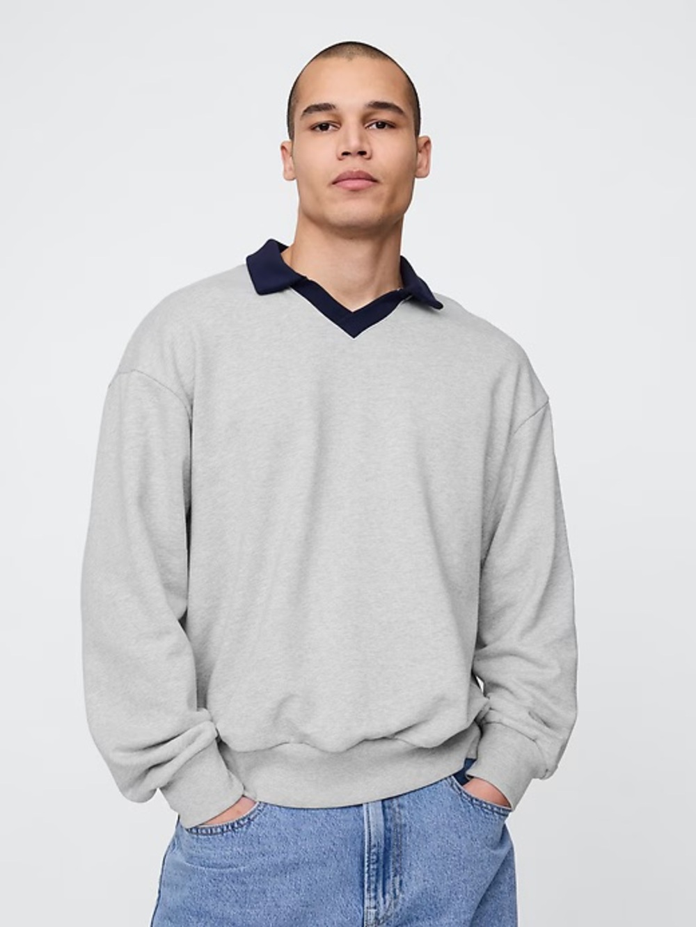 GAP Men's Oversized Pullover Sweatshirt